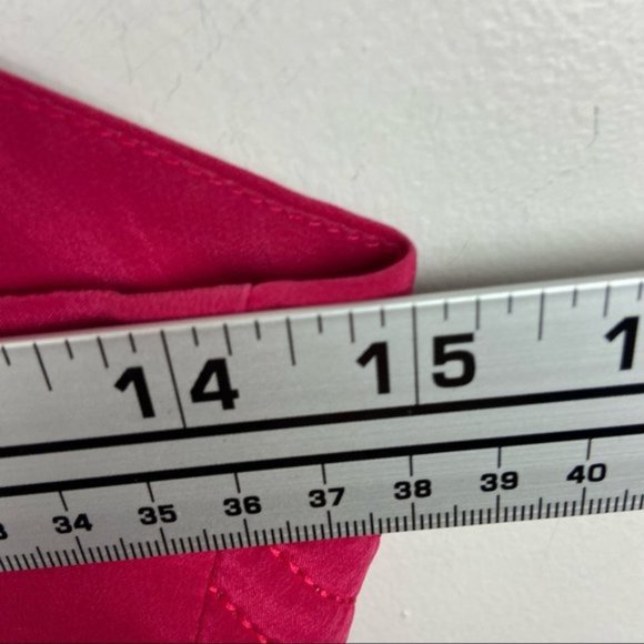 Revolve Black Halo 100% Silk Babydoll Dress Fuchsia Pink Mini Sweetheart Neck M - Picture 9 of 10